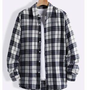 Unisex Plaid Button Up Shirt